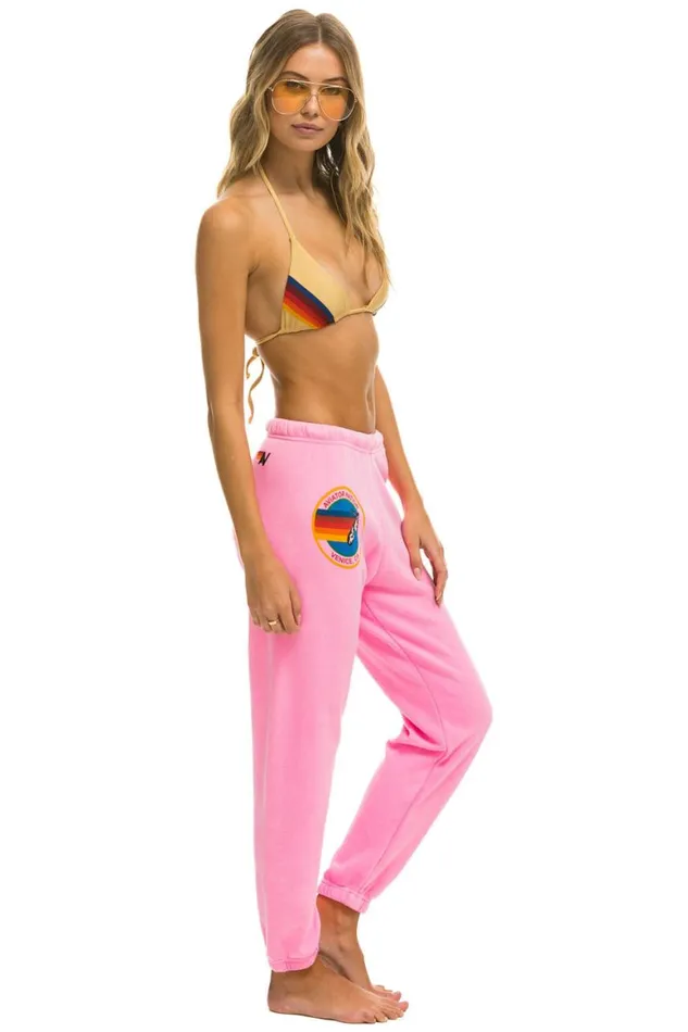 Women Sweatpants Aviator Nation Sweatpants 8211 Neon Pink