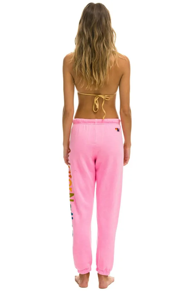 Women Sweatpants Aviator Nation Sweatpants 8211 Neon Pink