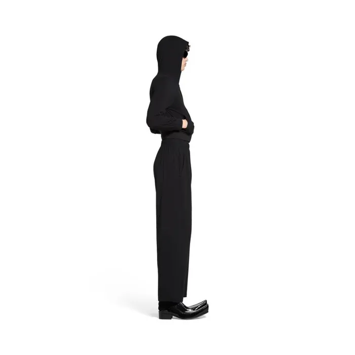Women Sweatshirts and Hoodies Balenciaga Zipup Hoodie Fitted In Black