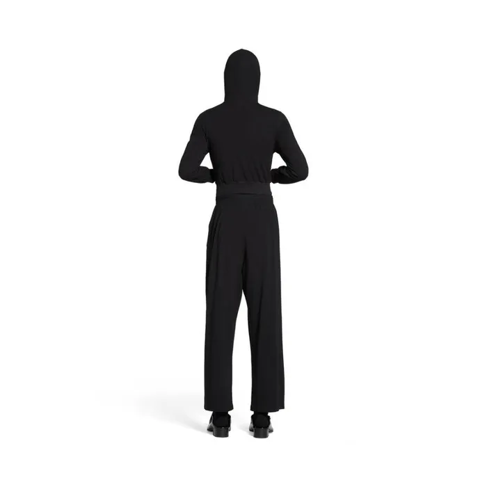 Women Sweatshirts and Hoodies Balenciaga Zipup Hoodie Fitted In Black