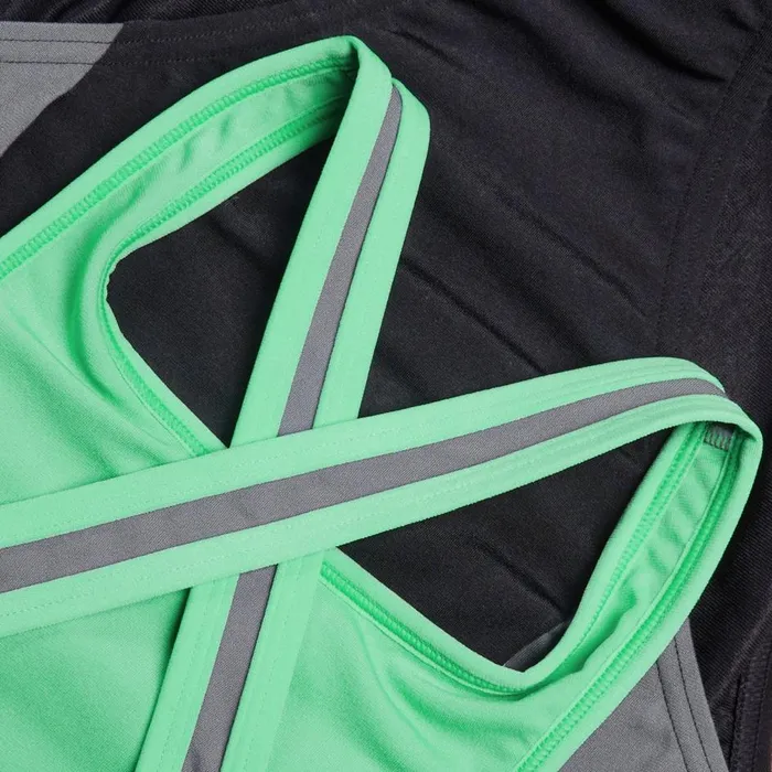 Women Swimming Costumes Speedo Women039s High Neck Splice Cross Back Swimsuit BlackGrey Women Swimming Costumes Speedo Women039s High Neck Splice Cross Back Swimsuit BlackGrey