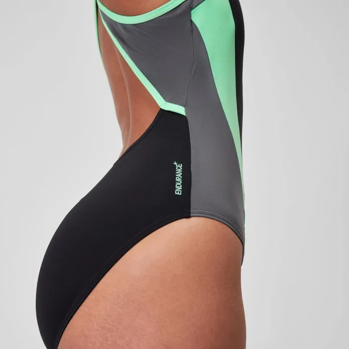 Women Swimming Costumes Speedo Women039s High Neck Splice Cross Back Swimsuit BlackGrey Women Swimming Costumes Speedo Women039s High Neck Splice Cross Back Swimsuit BlackGrey