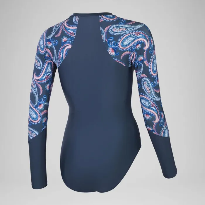 Women Swimming Costumes Speedo Women039s Long Sleeve Swimsuit Navy