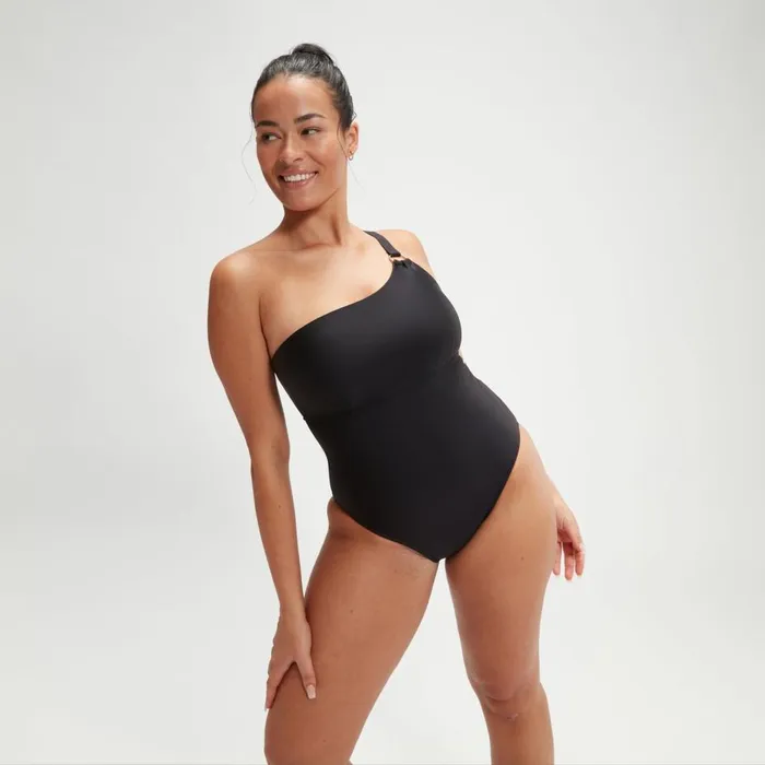 Women Swimming Costumes Speedo Women039s Shaping Asymmetric Swimsuit Black