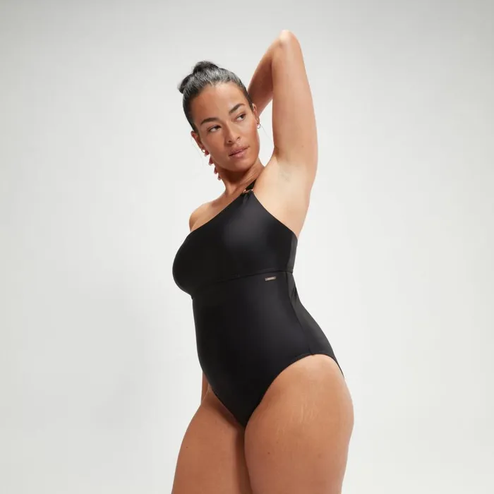 Women Swimming Costumes Speedo Women039s Shaping Asymmetric Swimsuit Black