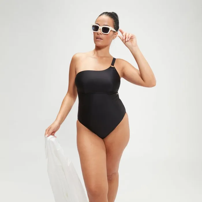 Women Swimming Costumes Speedo Women039s Shaping Asymmetric Swimsuit Black