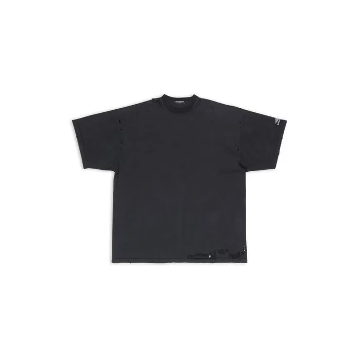 Women Tshirts Balenciaga 3b Sports Icon Repaired Tshirt Oversized In Black