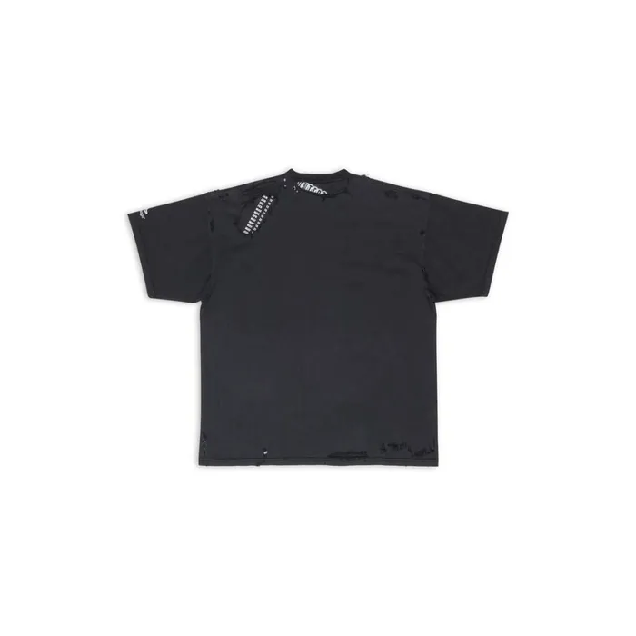 Women Tshirts Balenciaga 3b Sports Icon Repaired Tshirt Oversized In Black