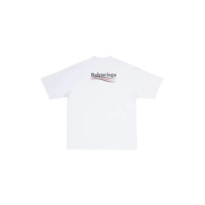 Women Tshirts Balenciaga Political Campaign Tshirt Large Fit In White