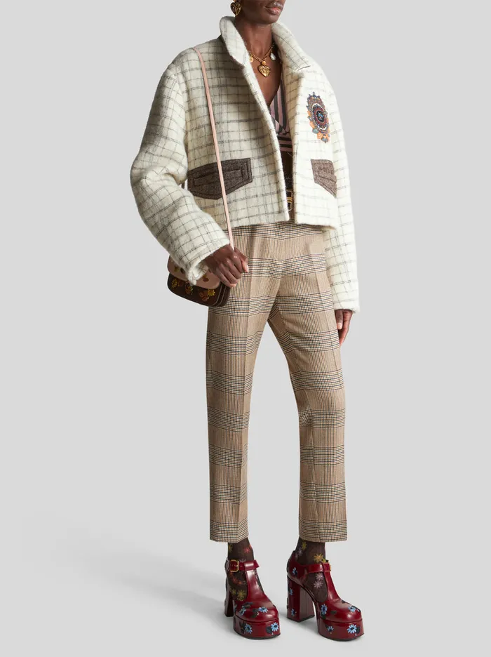 Women Tailored Prince Of Wales Trousers Etro Trousers