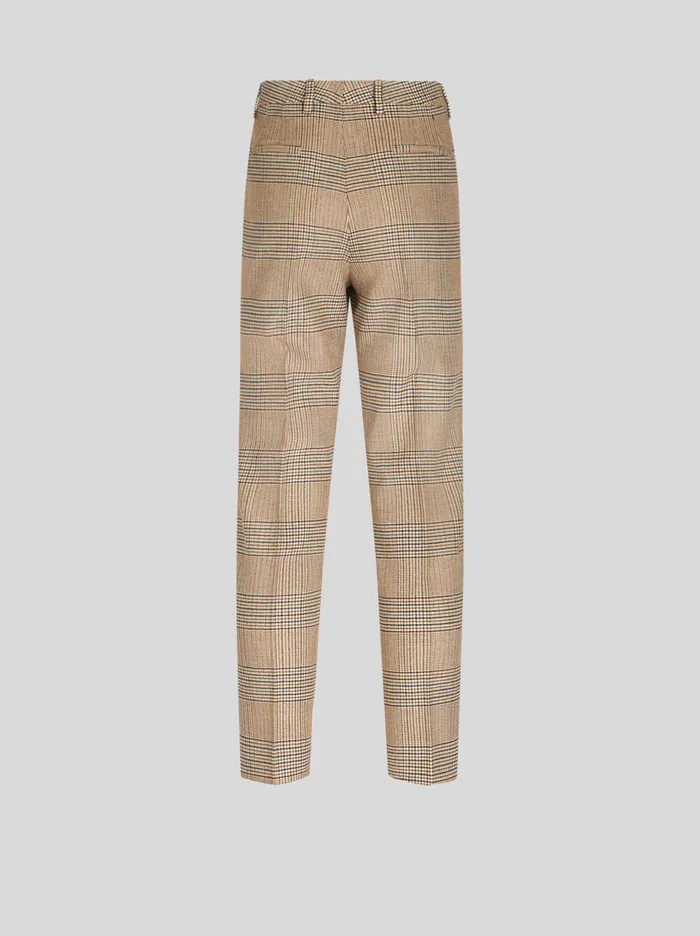 Women Tailored Prince Of Wales Trousers Etro Trousers