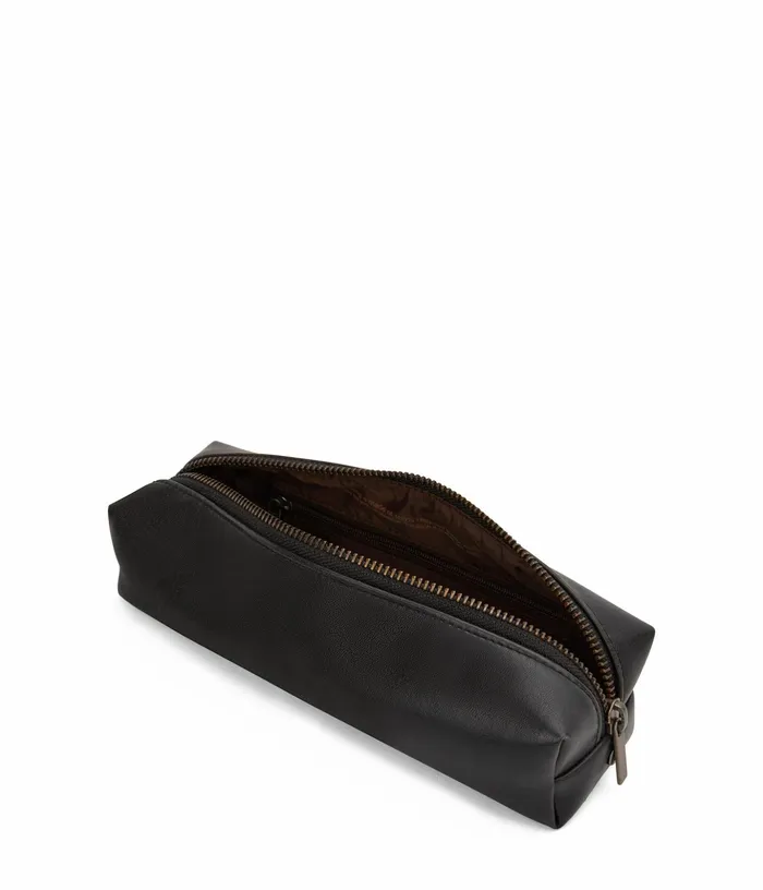 Women Teckel Vegan Pencil Case 8211 Vintage Black Matt and Nat Travel