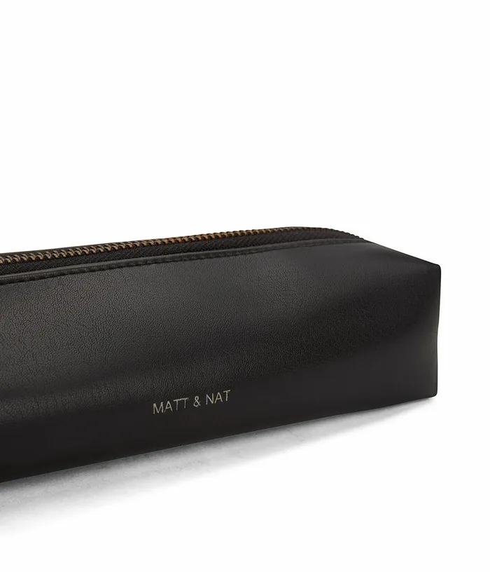 Women Teckel Vegan Pencil Case 8211 Vintage Black Matt and Nat Travel