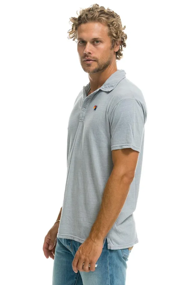 Women Tees Aviator Nation Polo 8211 Light Grey