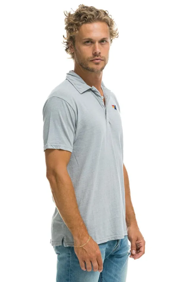 Women Tees Aviator Nation Polo 8211 Light Grey