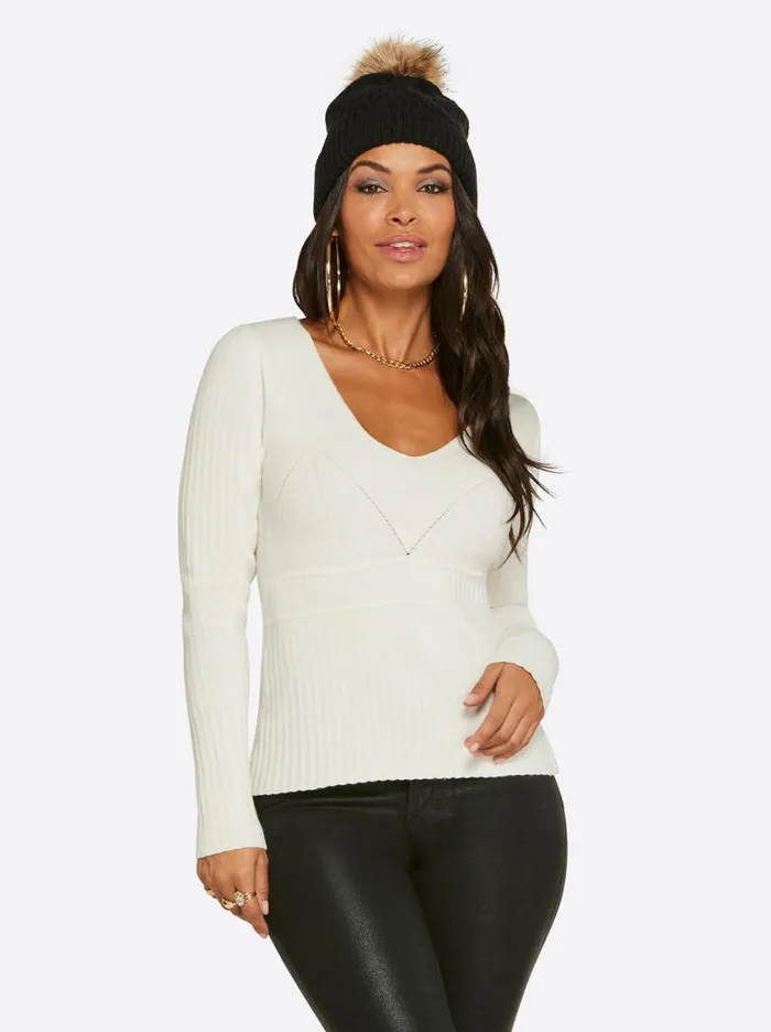 Women Tops and Tees Jessica Simpson Adrielle Sweater In Gardenia