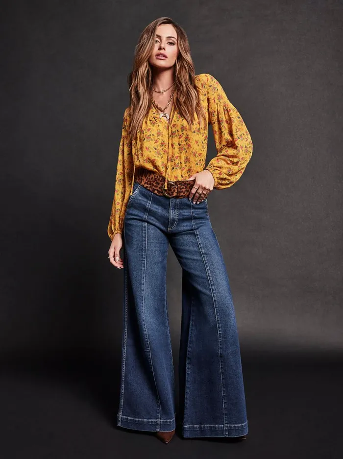 Women Tops and Tees Jessica Simpson Doris Blouse In Festive Bunches