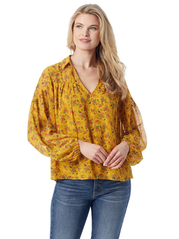 Women Tops and Tees Jessica Simpson Doris Blouse In Festive Bunches