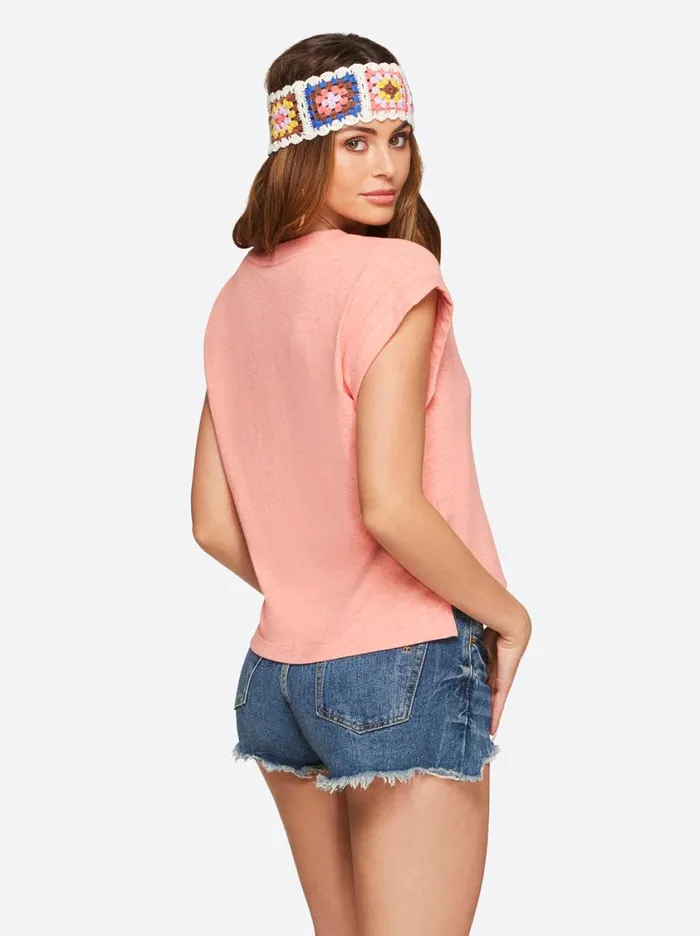 Women Tops and Tees Jessica Simpson Hester Crop Tee In Shell Pink