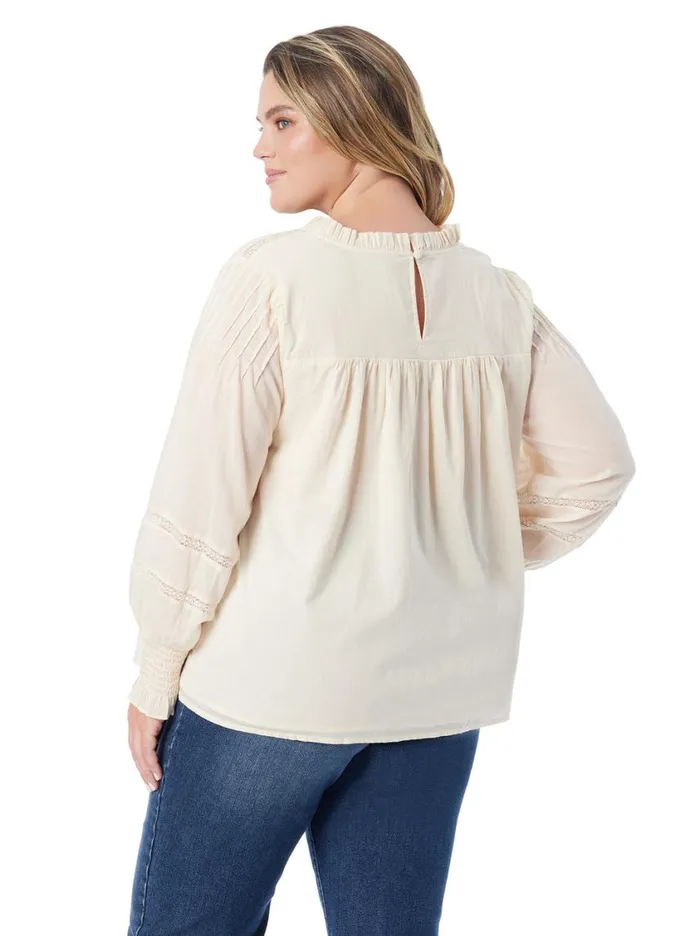 Women Tops and Tees Jessica Simpson Milla Ruffle Top In Parchment