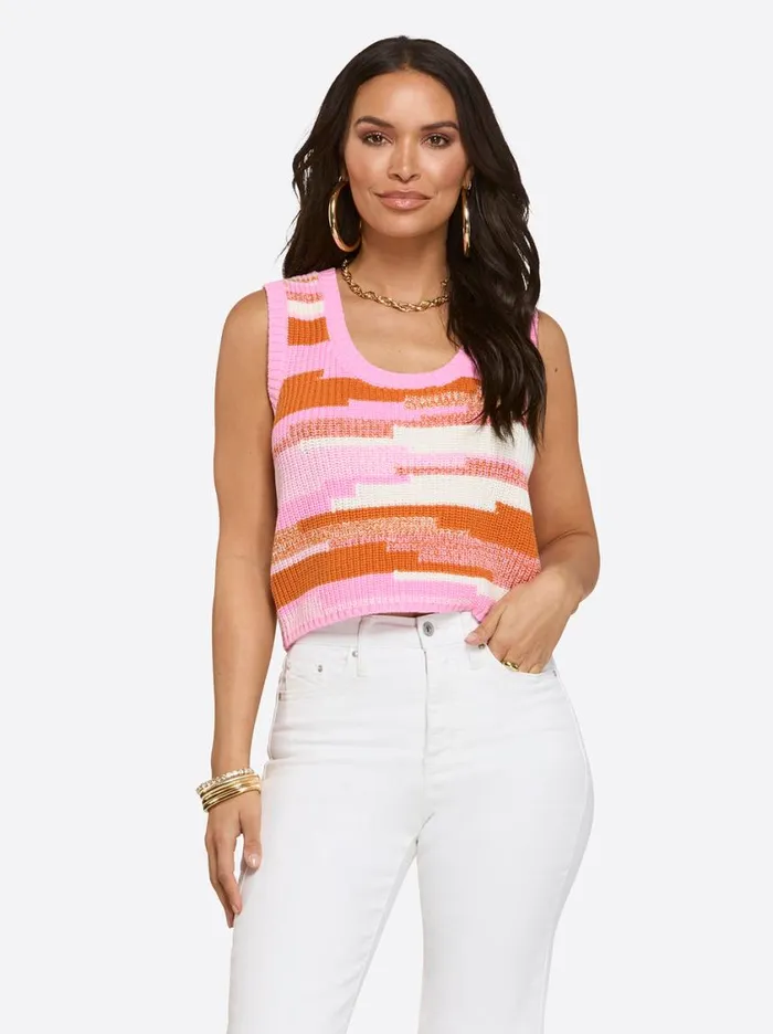 Women Tops and Tees Jessica Simpson Tasia Tank In Peony Multi