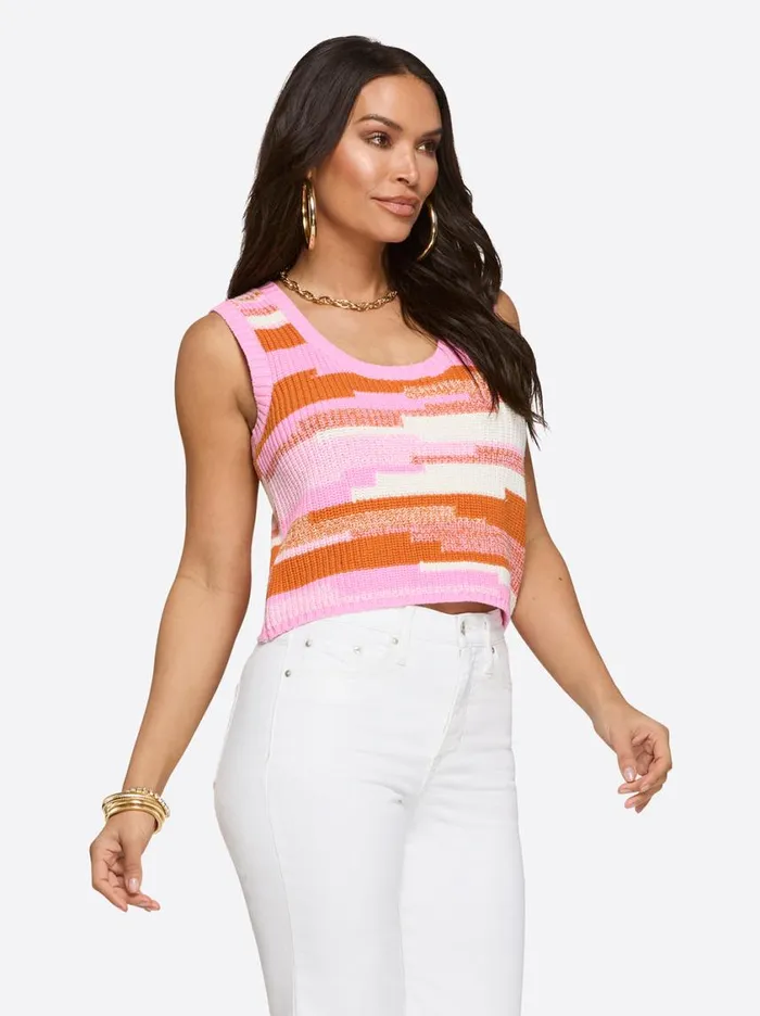 Women Tops and Tees Jessica Simpson Tasia Tank In Peony Multi