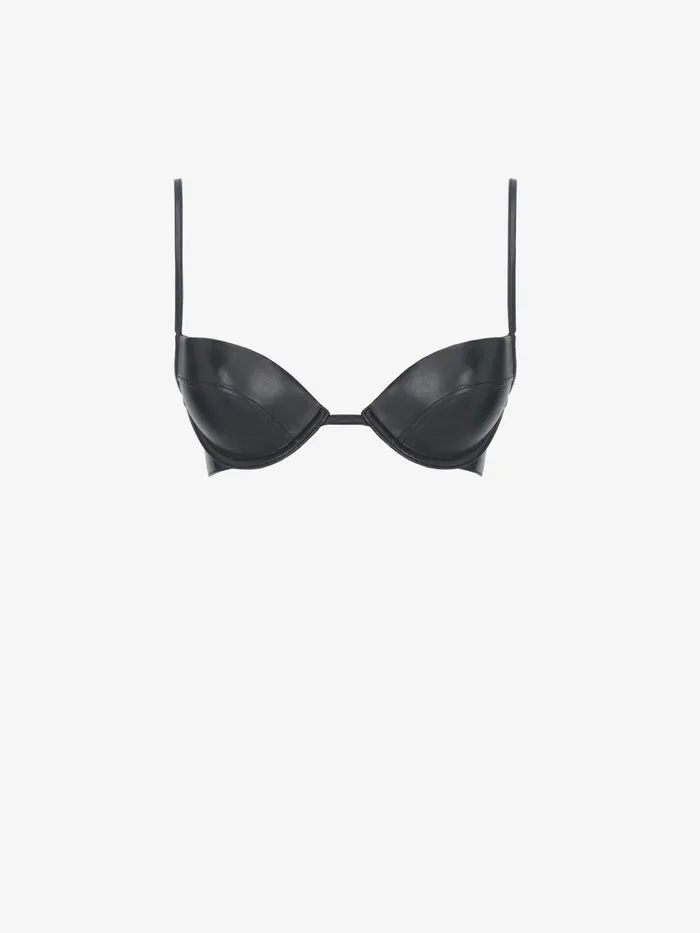 Women Tops And Shirts Alexander McQueen Leather Bra Black