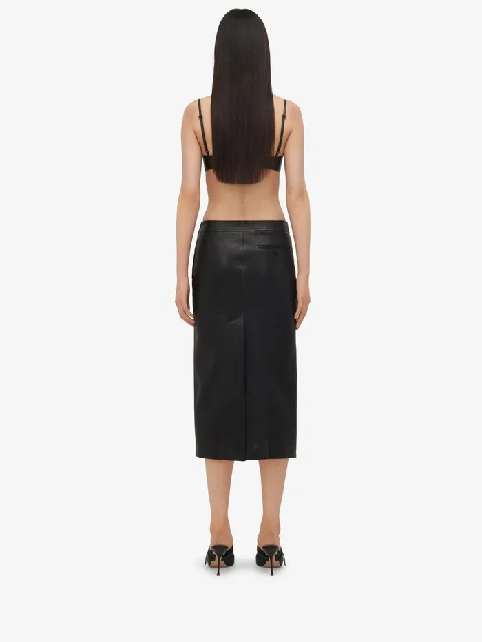 Women Tops And Shirts Alexander McQueen Leather Bra Black