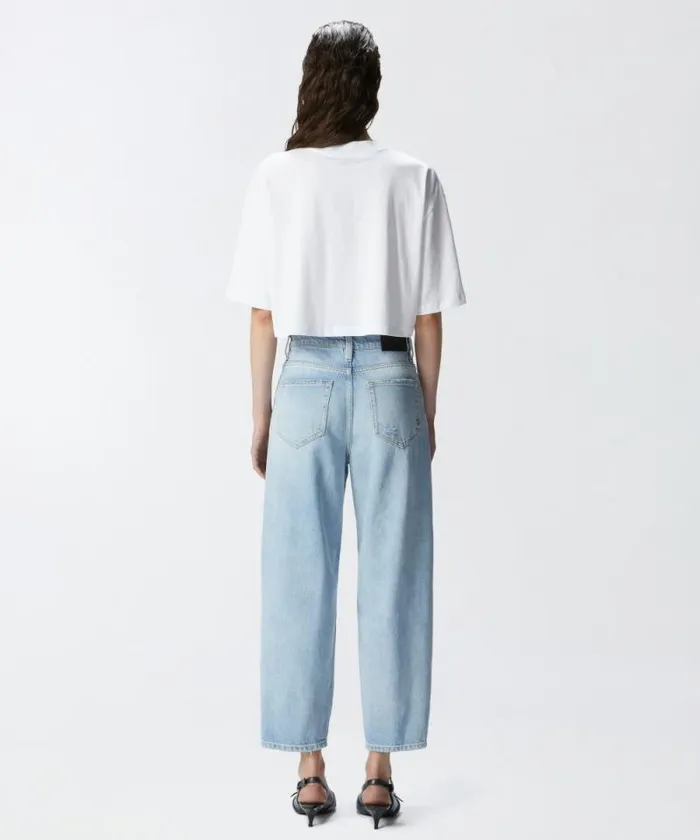 Women Topwear Pinko Tshirt Cropped Con Logo Ricamato Bright White Women Topwear Pinko Tshirt Cropped Con Logo Ricamato Bright White