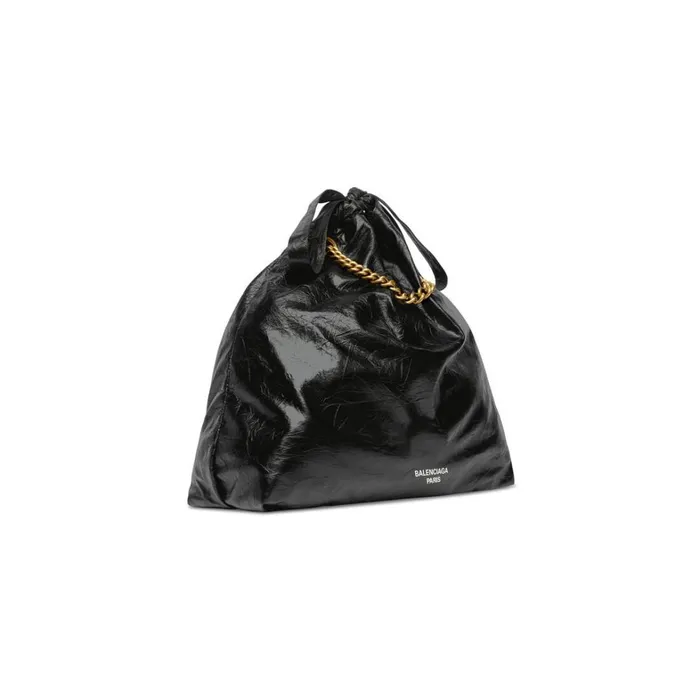 Women Tote Bags Balenciaga Crush Medium Tote Bag In Black