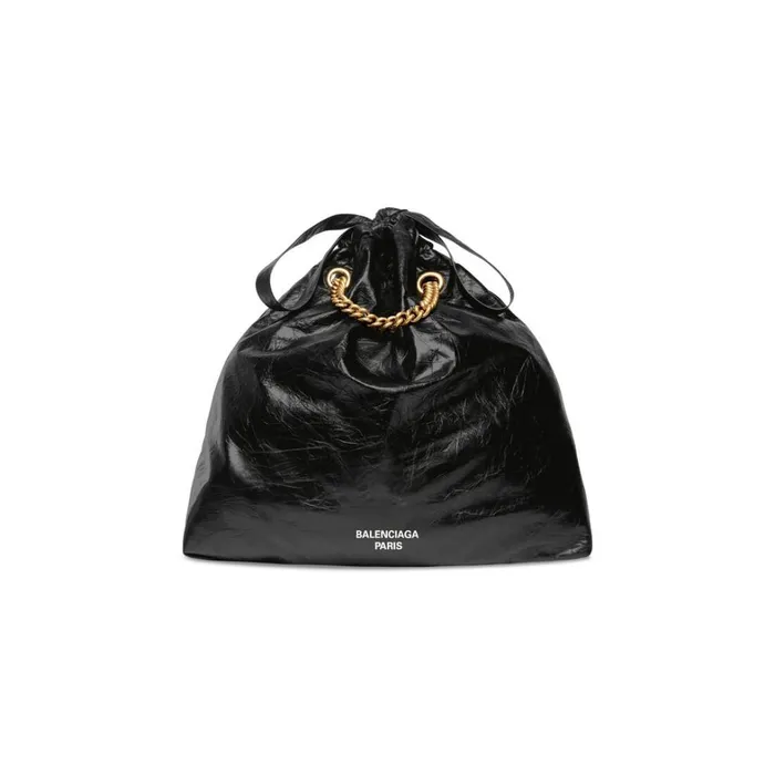 Women Tote Bags Balenciaga Crush Medium Tote Bag In Black