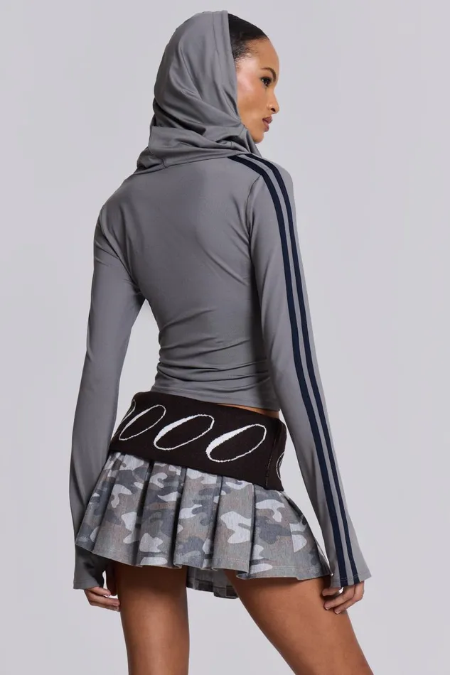 Women Trackstar Hooded Cowl Top Jaded London Hoodies and Sweatshirts