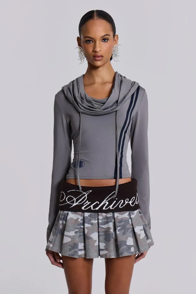 Women Trackstar Hooded Cowl Top Jaded London Hoodies and Sweatshirts