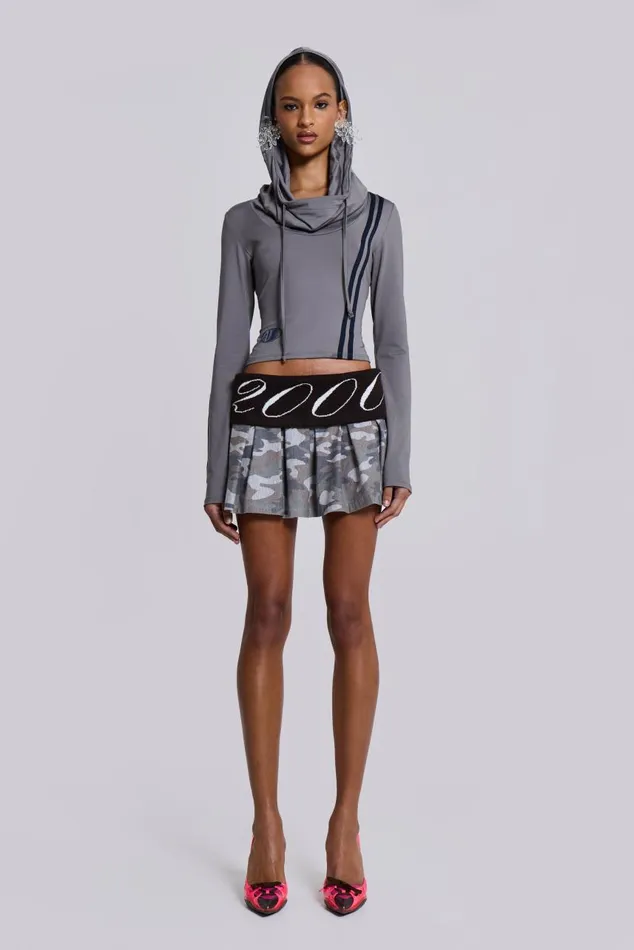 Women Trackstar Hooded Cowl Top Jaded London Hoodies and Sweatshirts