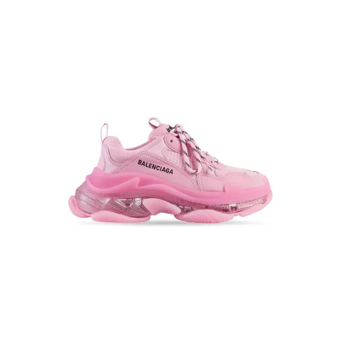 Women Trainers Balenciaga Triple S Clear Sole Trainers In Pink