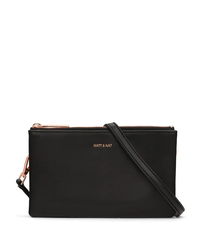 Women Triplet Vegan Crossbody Bag 8211 Loom Blackr Matt and Nat Crossbody