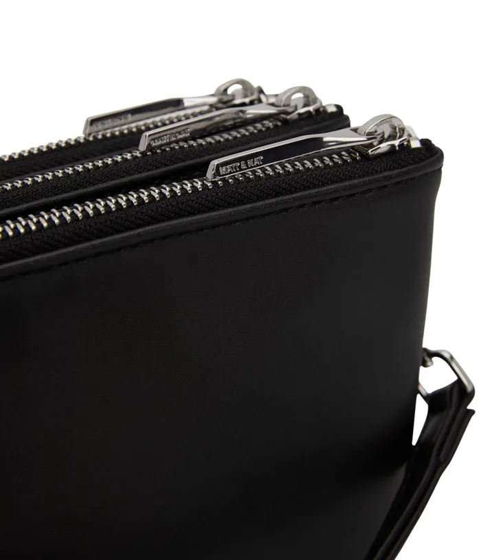 Women Triplet Vegan Crossbody Bag 8211 Loom Blackr Matt and Nat Crossbody