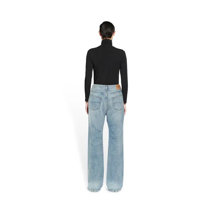 Women Trousers Balenciaga Flared Trousers In Blue