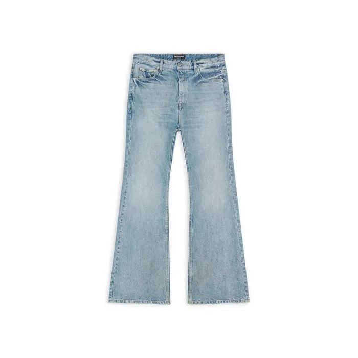 Women Trousers Balenciaga Flared Trousers In Blue