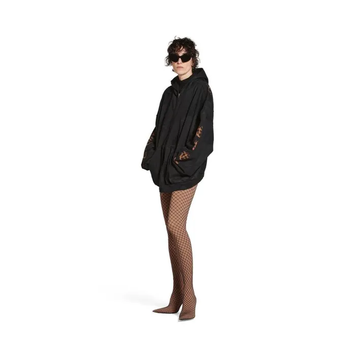 Women Trousers Balenciaga Knife Fishnet Pantaleggings In Nude