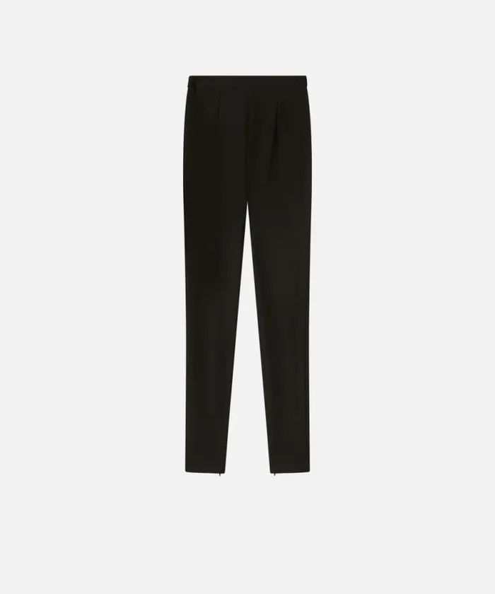 Women Trousers Pinko Slimfit Stretch Trousers With Zipped Leg Hems Limo Black