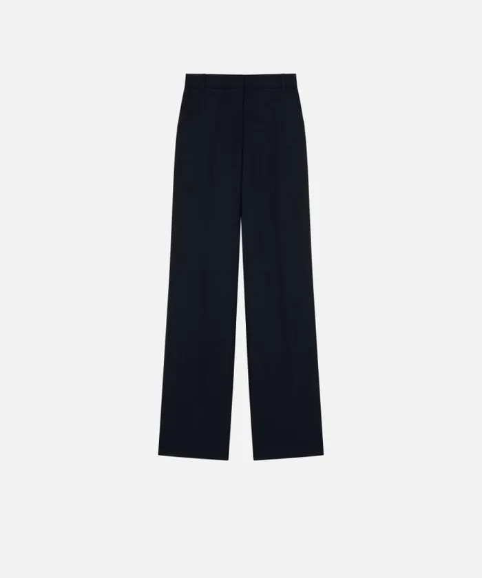 Women Trousers Pinko Wideleg Pinstriped Trousers Blueburgundy Women Trousers Pinko Wideleg Pinstriped Trousers Blueburgundy