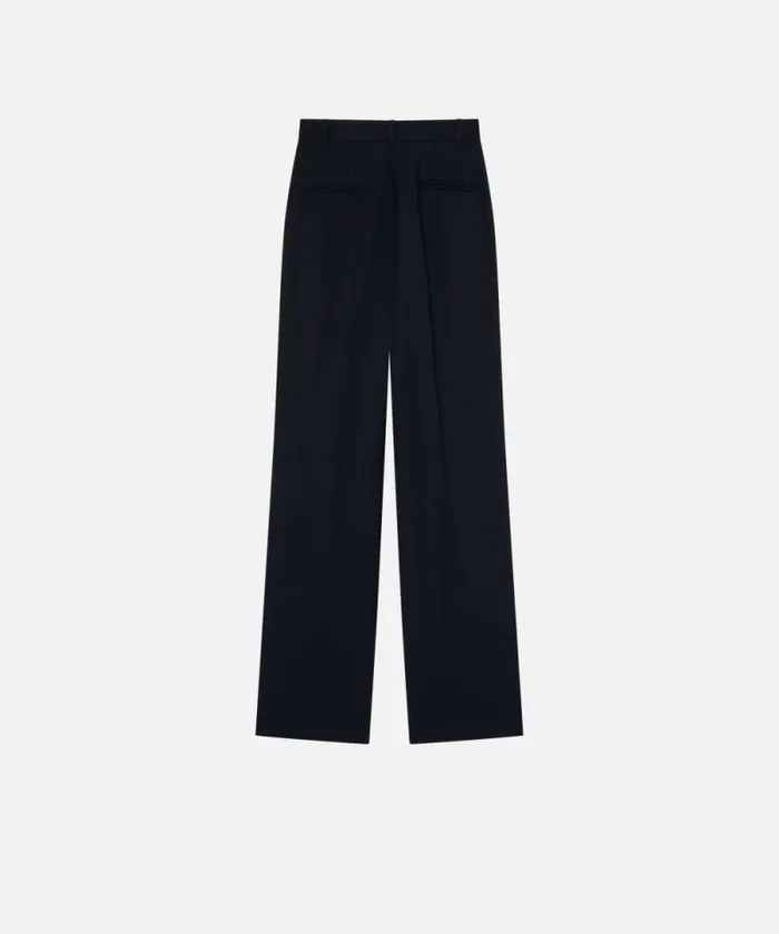 Women Trousers Pinko Wideleg Pinstriped Trousers Blueburgundy Women Trousers Pinko Wideleg Pinstriped Trousers Blueburgundy
