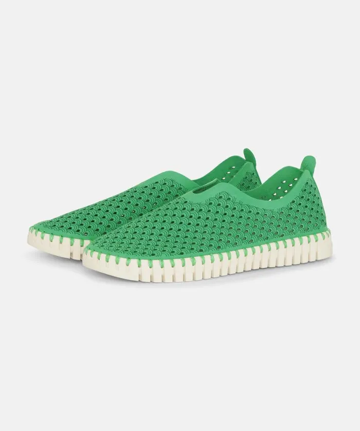 Women Tulip Flats Ilse Jacobsen Tulip SlipIn 8211 Fern Green