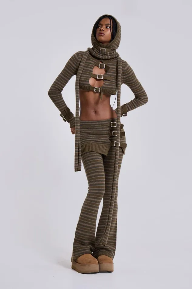 Women Veda Knitted Skirt Trousers Jaded London Knitwear