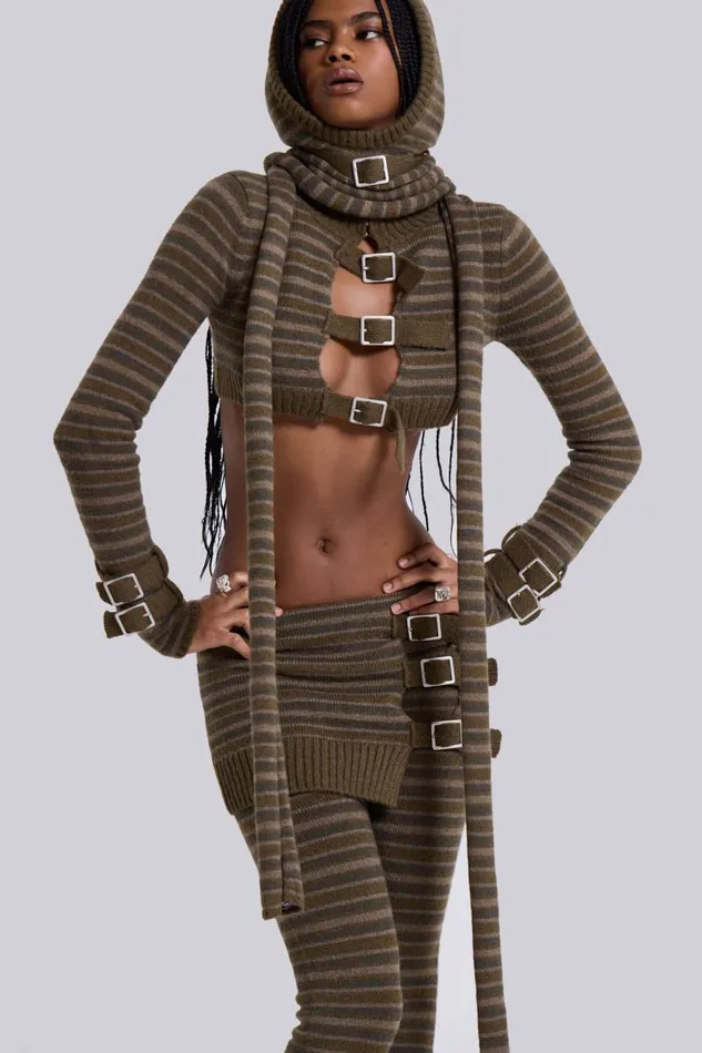 Women Veda Knitted Skirt Trousers Jaded London Knitwear