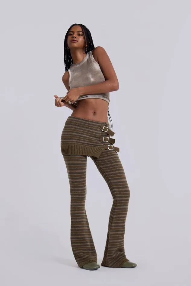 Women Veda Knitted Skirt Trousers Jaded London Knitwear