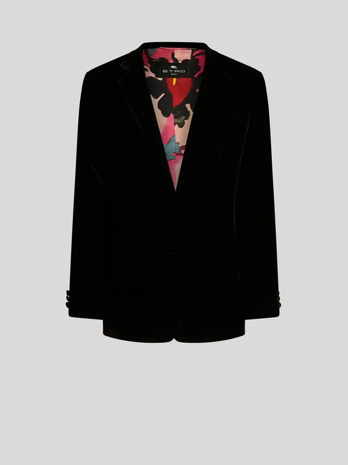 Women Velvet Oversize Jacket Etro Jackets