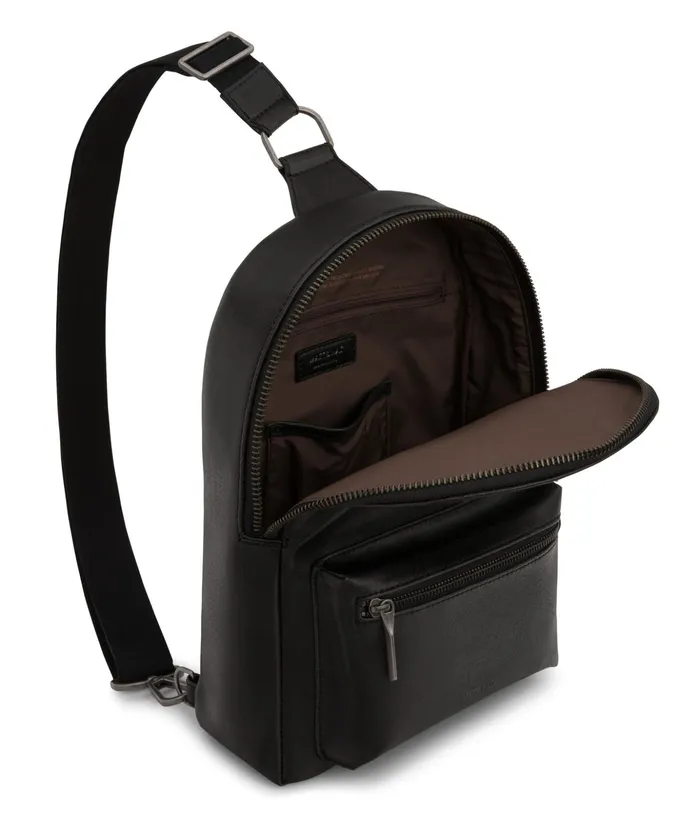Women Voas Vegan Sling Bag 8211 Vintage Black Matt and Nat Backpacks