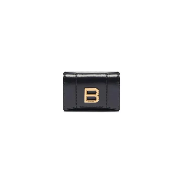 Women Wallets Balenciaga Hourglass Mini Wallet In Black